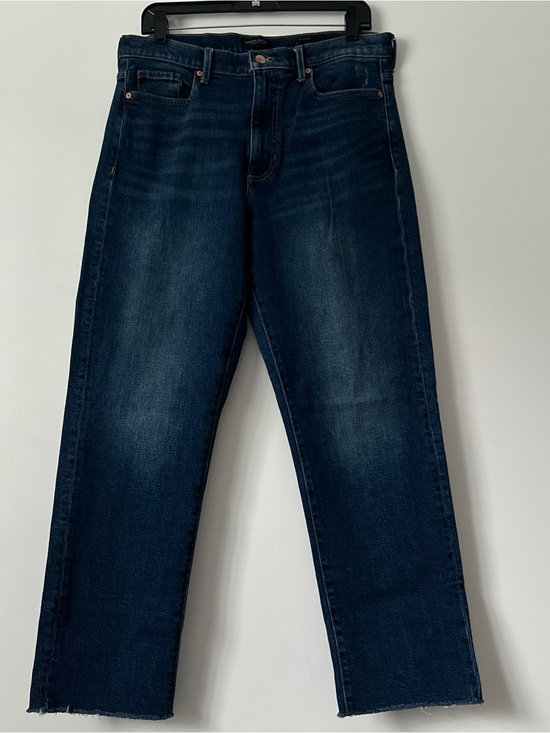 Banana Republic Denim - Banana Republic Premium Denim Women Jeans Size 31 Mid Rise Straight Raw Hem